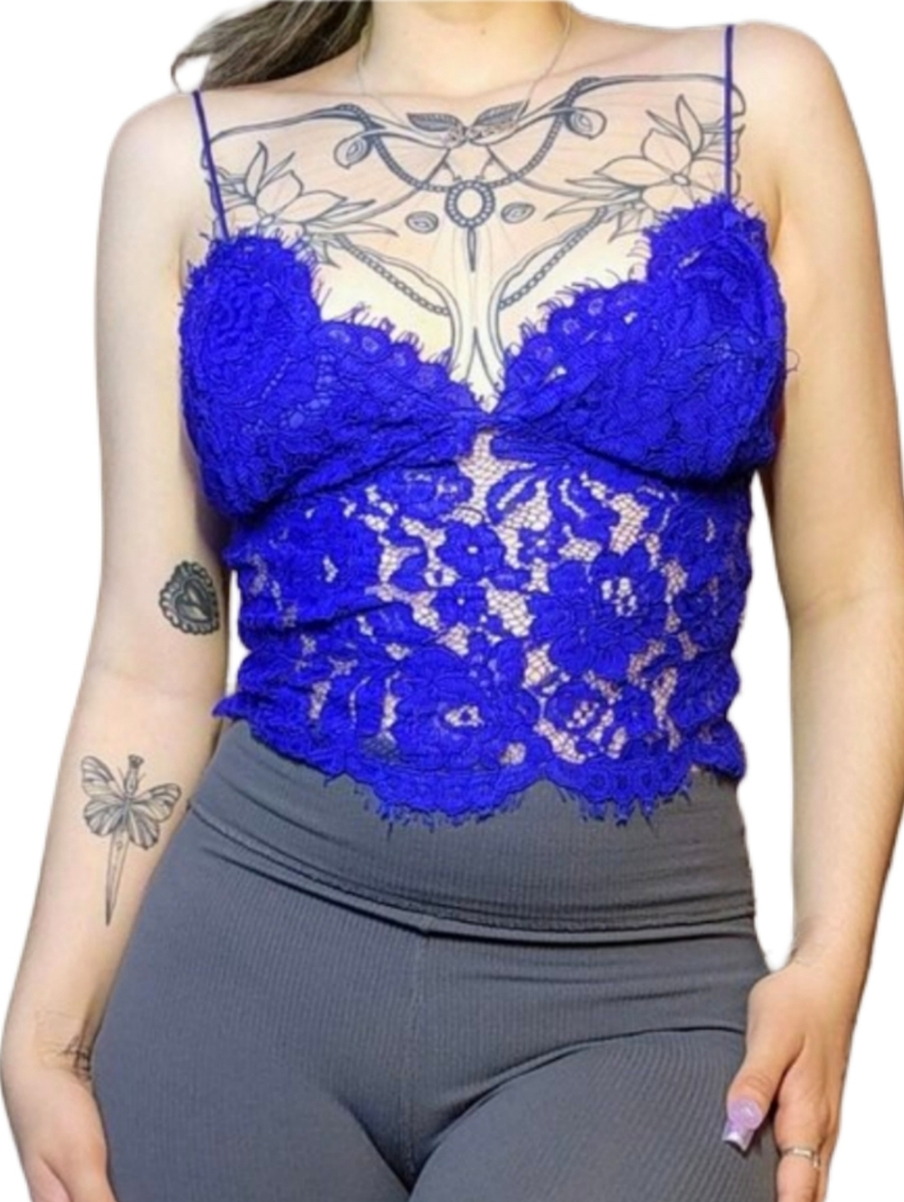 Y2k Royal Blue Lace Cami Top 💙